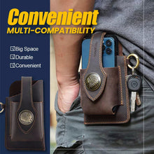 Load image into Gallery viewer, Multifunctional Leather Mobile Phone Bag