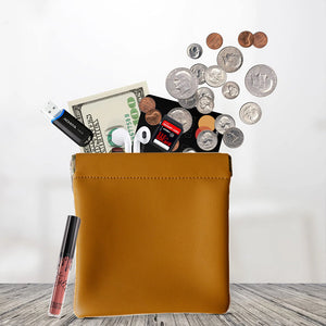 Leather Squeeze Coin Purse