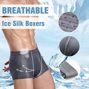 Mens Breathable Ice Silk Boxer