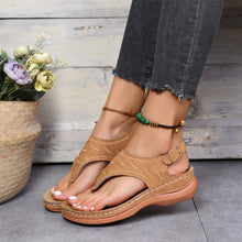 Load image into Gallery viewer, Women&#39;s Wedge Flip Flop Sandals