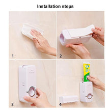 Load image into Gallery viewer, Automatic Toothpaste Dispenser and Toothbrush Holder Set