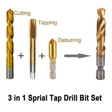 Load image into Gallery viewer, 6 PIECE METRIC THREAD TAP DRILL BITS SET