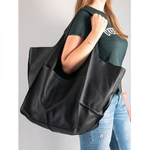 Load image into Gallery viewer, Women Oversize Weekender Leather Handbags