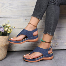 Load image into Gallery viewer, Women&#39;s Wedge Flip Flop Sandals