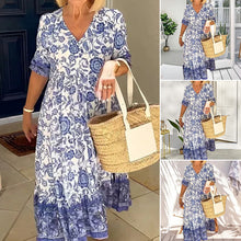 Load image into Gallery viewer, V-Neck Bohemian Dress